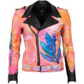 Leather Jacket - Hibiscus