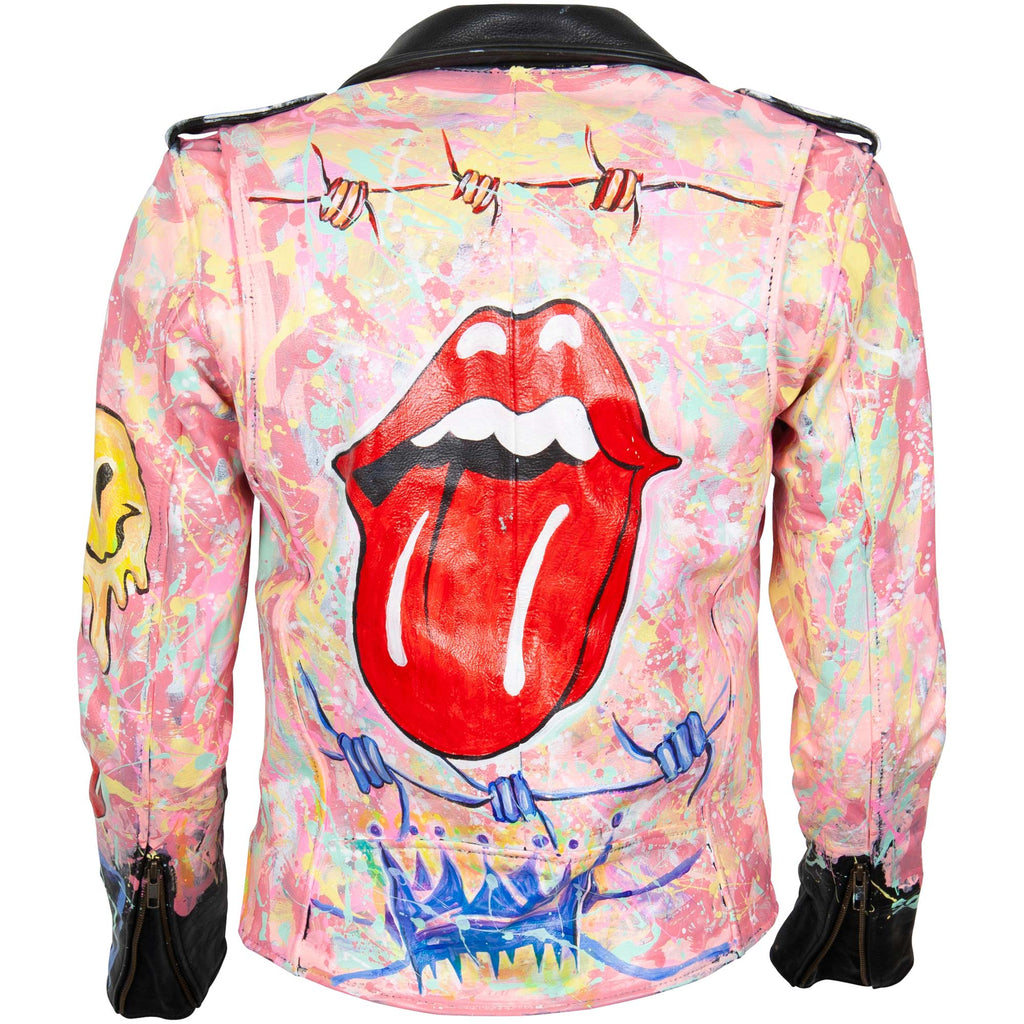Leather Jacket - Red Lips