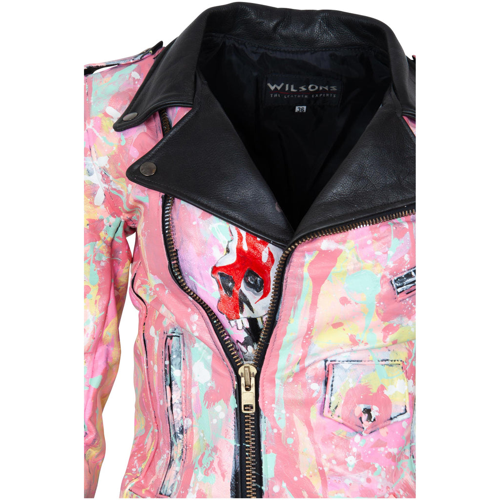 Leather Jacket - Red Lips