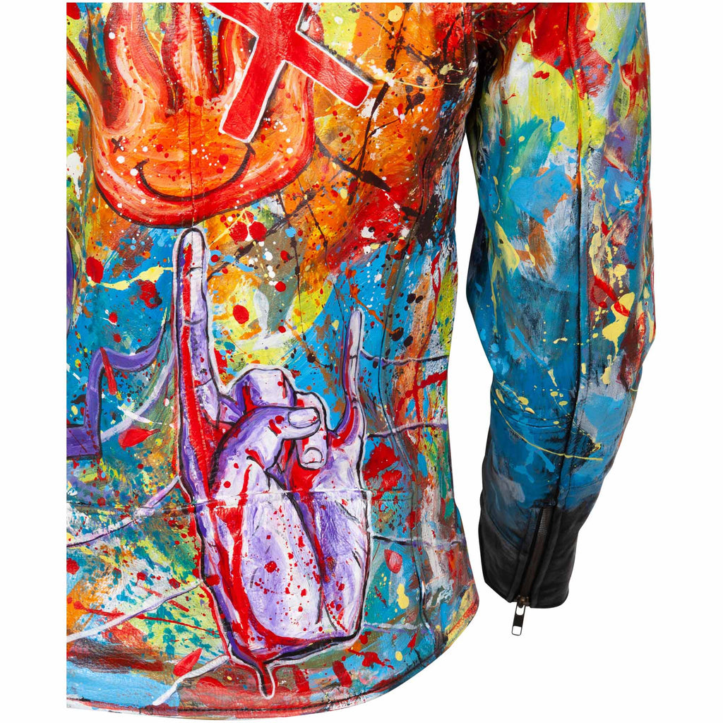 Leather Jacket - Flames