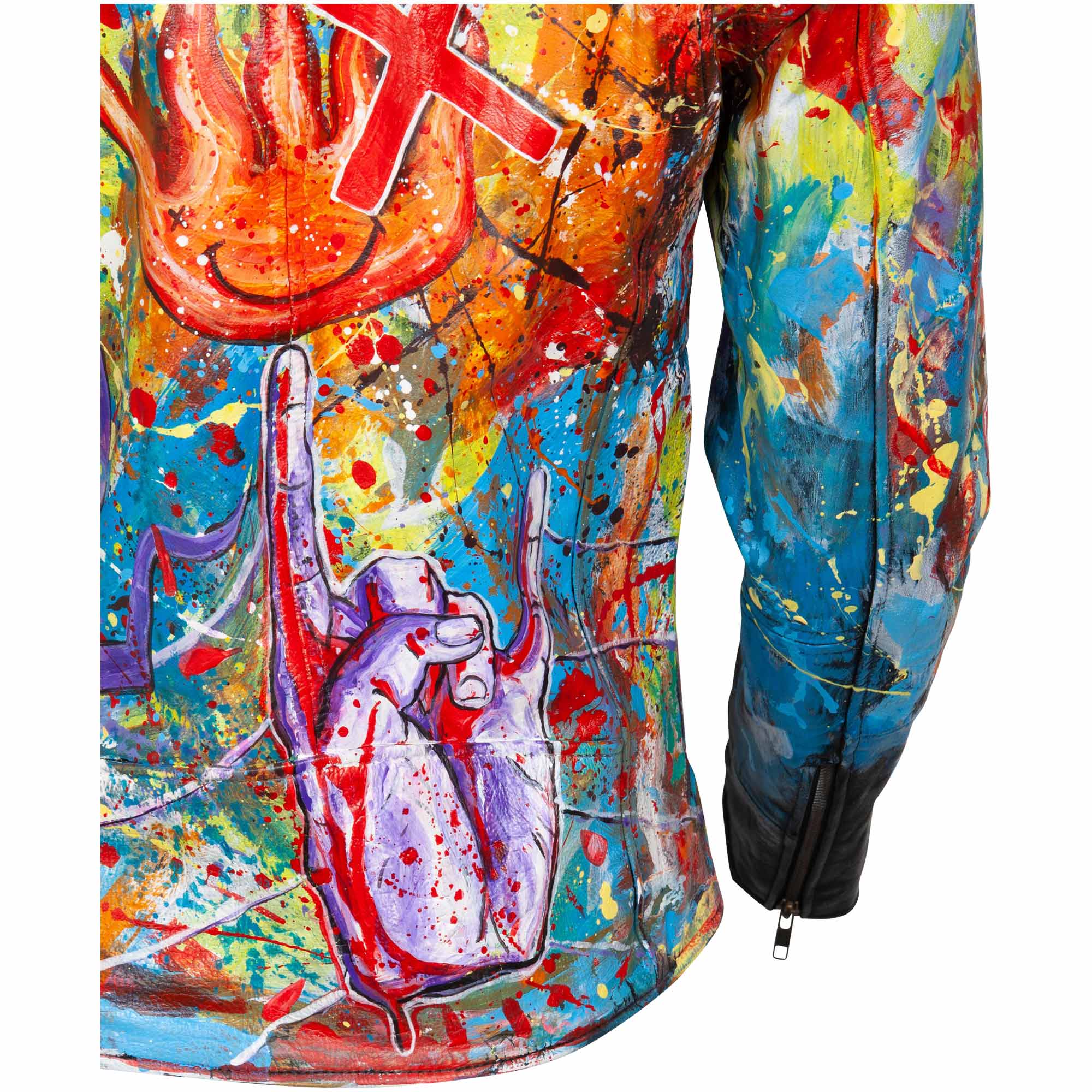 Leather Jacket - Flames