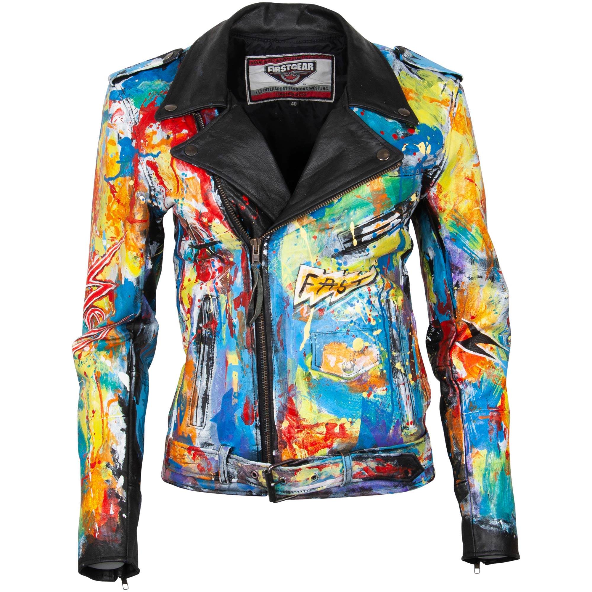 Leather Jacket - Flames