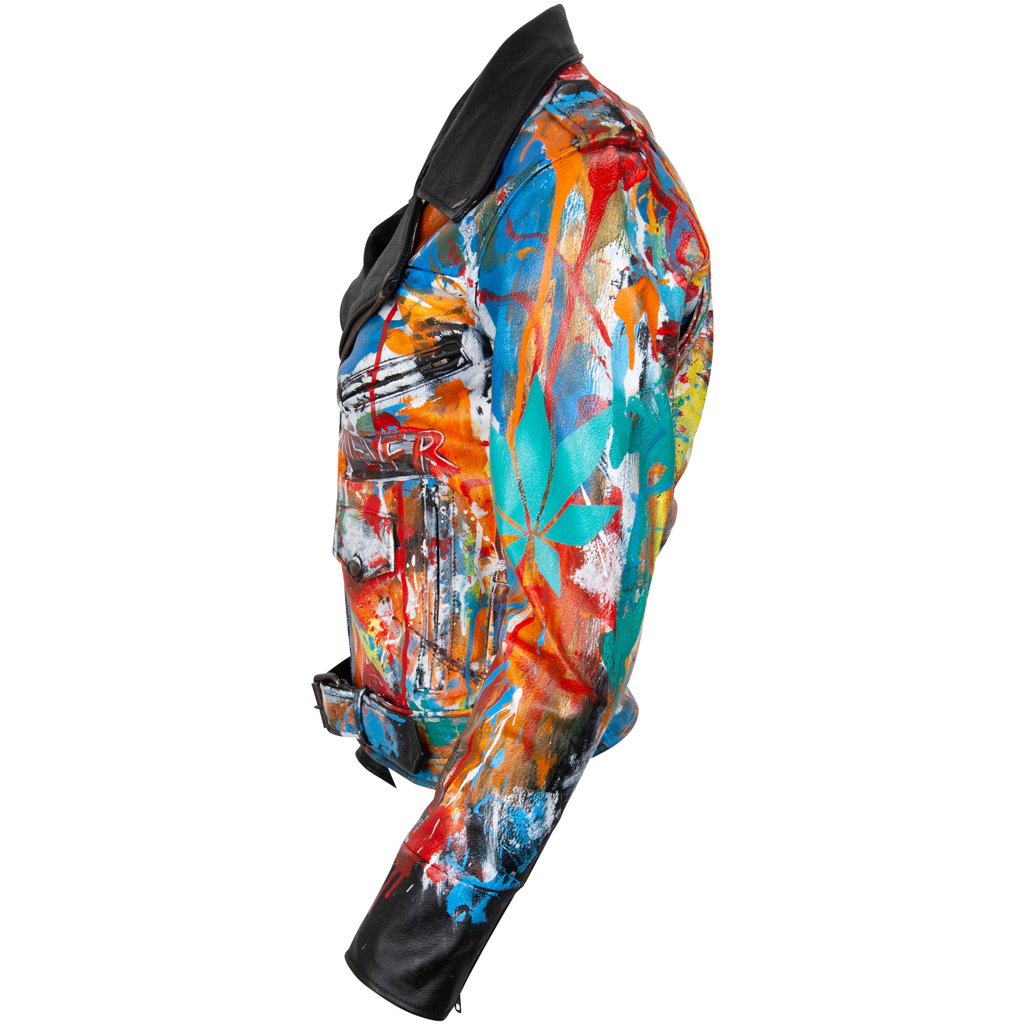 Leather Jacket - Rock Star Skull