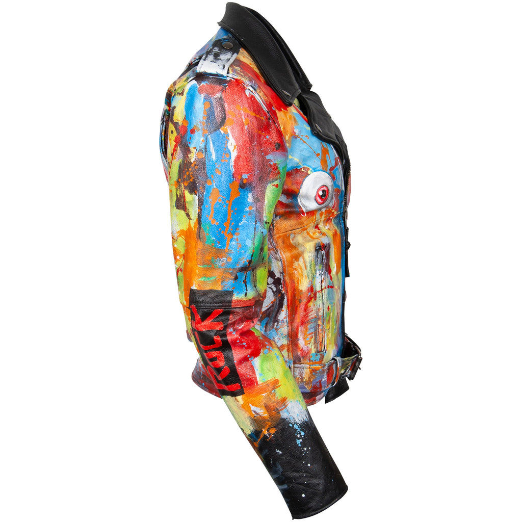 Leather Jacket - Rock On Skull