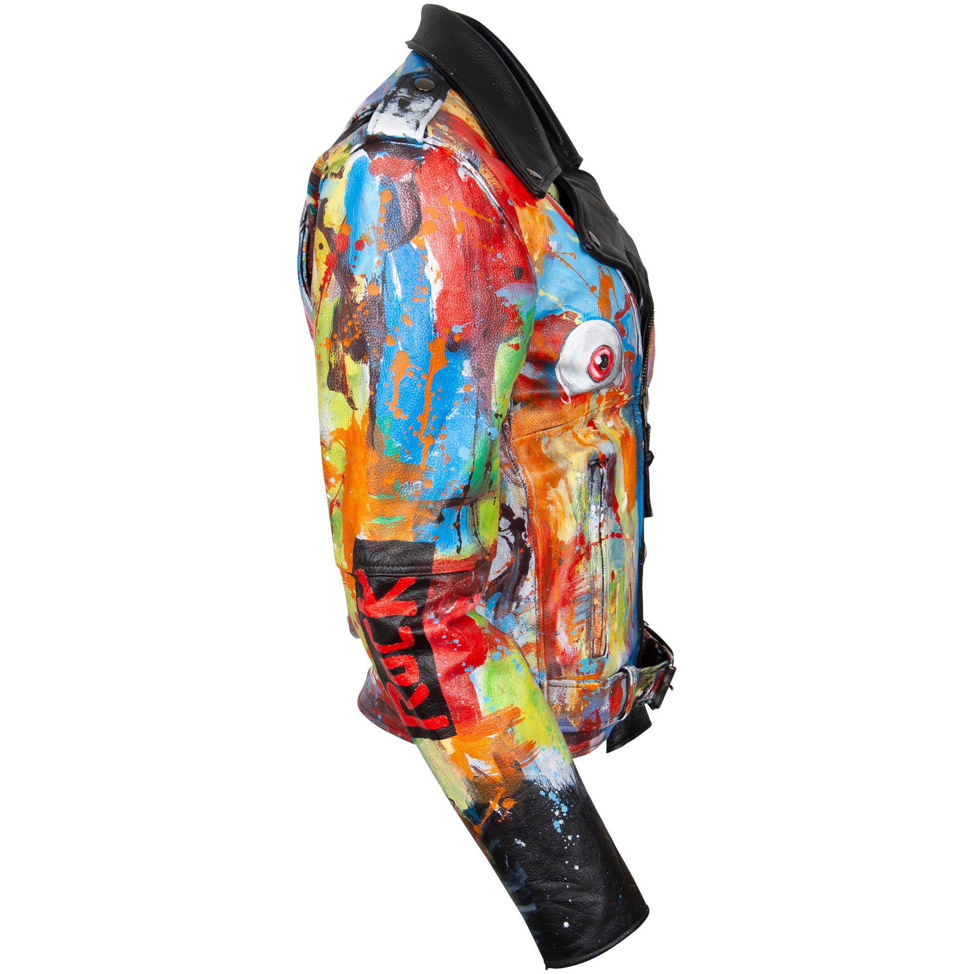 Leather Jacket - Rock On Skull