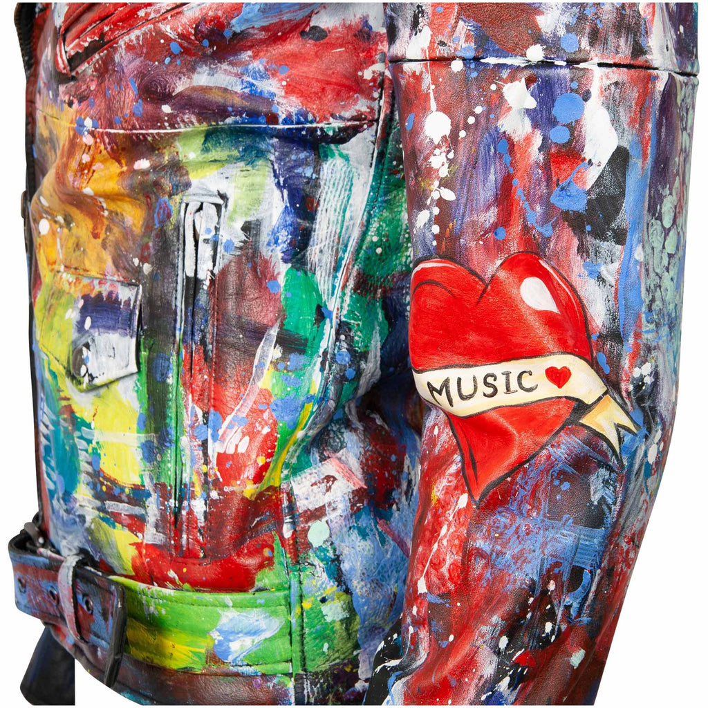 Leather Jacket - Heart & Lips