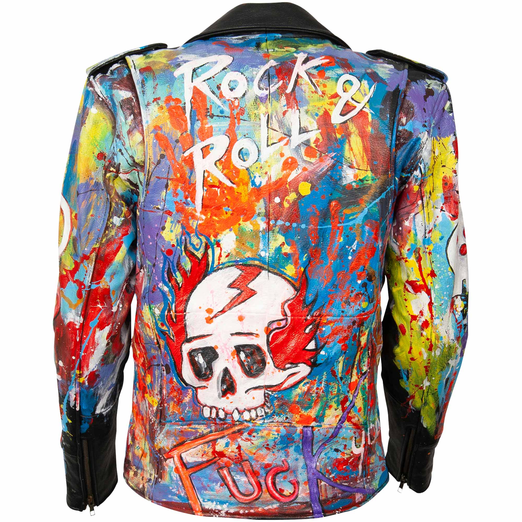 Leather Jacket - Rock & Skull